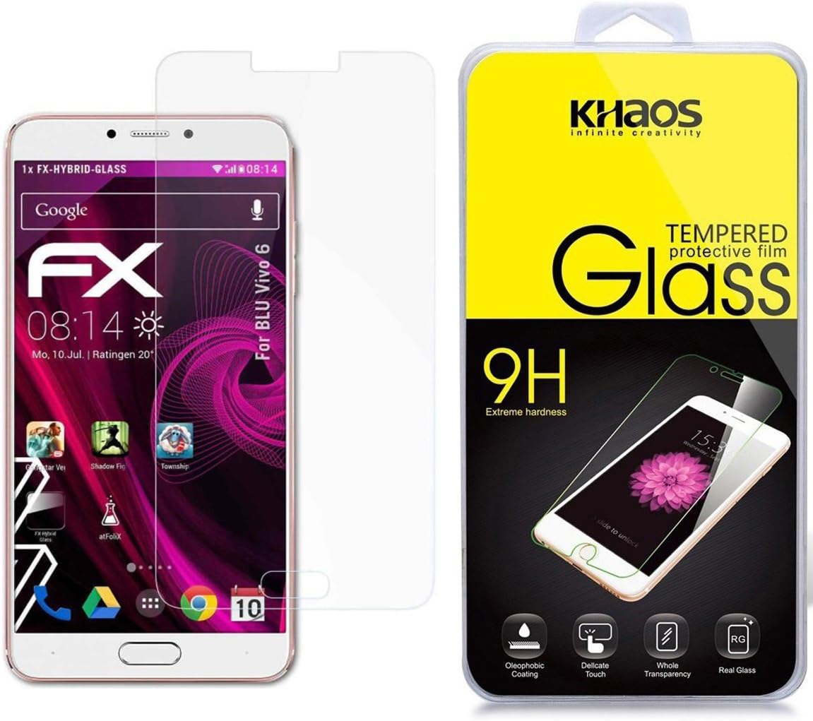 Screen Protector for BLU Vivo 6, KHAOS Tempered Glass Screen Protector Ultra Clear Scratch Resistant for BLU Vivo6
