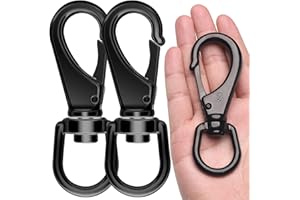 JINSHANGTOPK 2Pcs Stainless Steel Swivel Eye Snaps, 4.62" Swivel Snap Hooks, Swivel Hooks, 220 LBS Capacity Heavy Duty Flag Clips, Diving Clips, Flag Clips