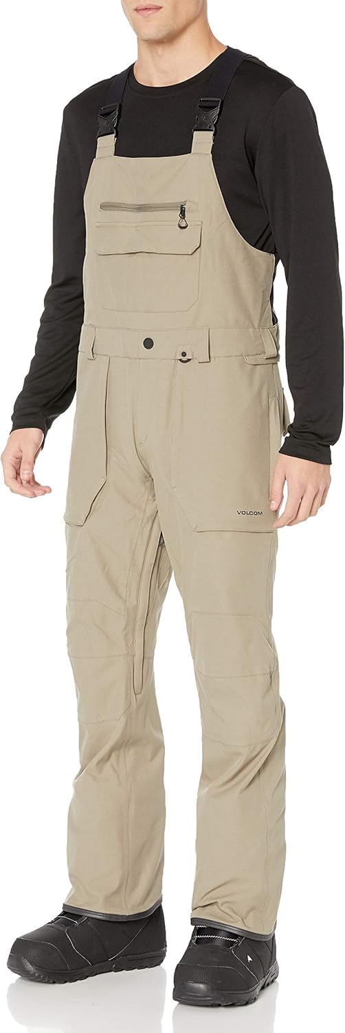 Volcom Men's Roan Bib Overall Snow Pant, Teak, Extra Large: Clothing