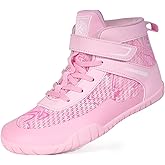 Kids Wrestling Shoes Boys Girls Boxing Shoes Mid Top Sneakers Zero Drop Sole