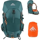 Hiking Backpack for Women Men,30+5L Waterproof Camping Backpacking Backpack | Lightweight Hiking Backpacking Packs for Outdoor Traveling Trekking,35L Internal Frame Backpack with Rain Cover