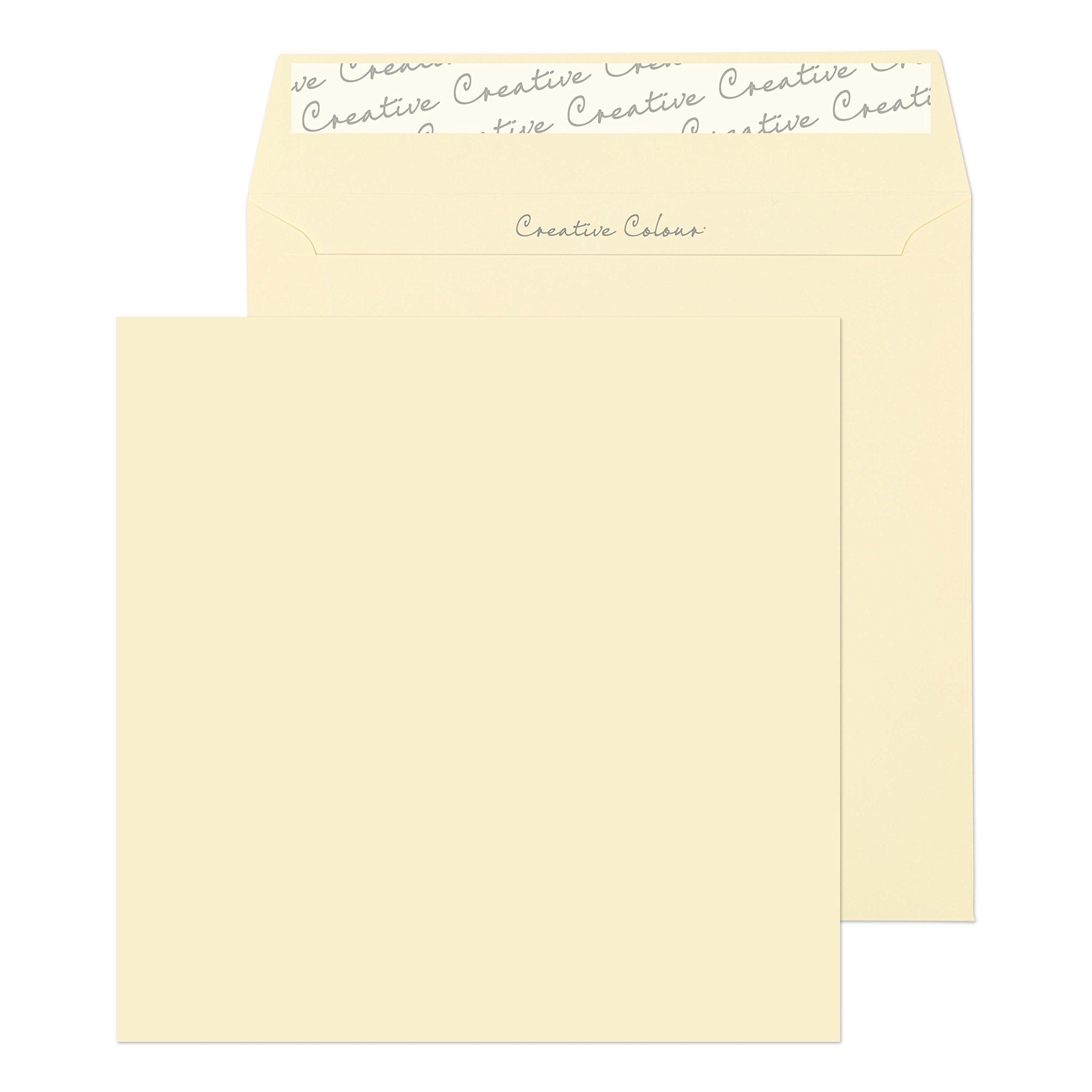 Blake Creative Colour 155 x 155 mm 120 gsm Square Peel & Seal Envelopes (753) Clotted Cream - Pack of 500