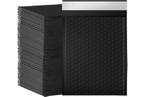 packbabol Bubble Mailers 6x10" 100 Pack Black Padded Envelopes Waterproof Usable Size 6x9 Self-Seal Padded Mailing Envelopes Bubble Opaque Padded Mailer for Small Businesses， Envelope Mailers#0