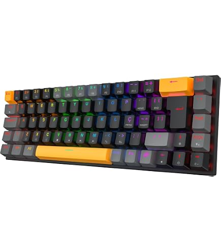E-YOOSO Teclado 60% para jogos, teclado mecânico de acionamento