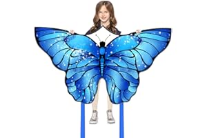 Kaiciuss Butterfly Kites for Kids and Adults, Easy to Fly Large Single Line Kite for Boys and Girls - 55" x 28" Beach Kite for Beginners, 300ft String Handle Included