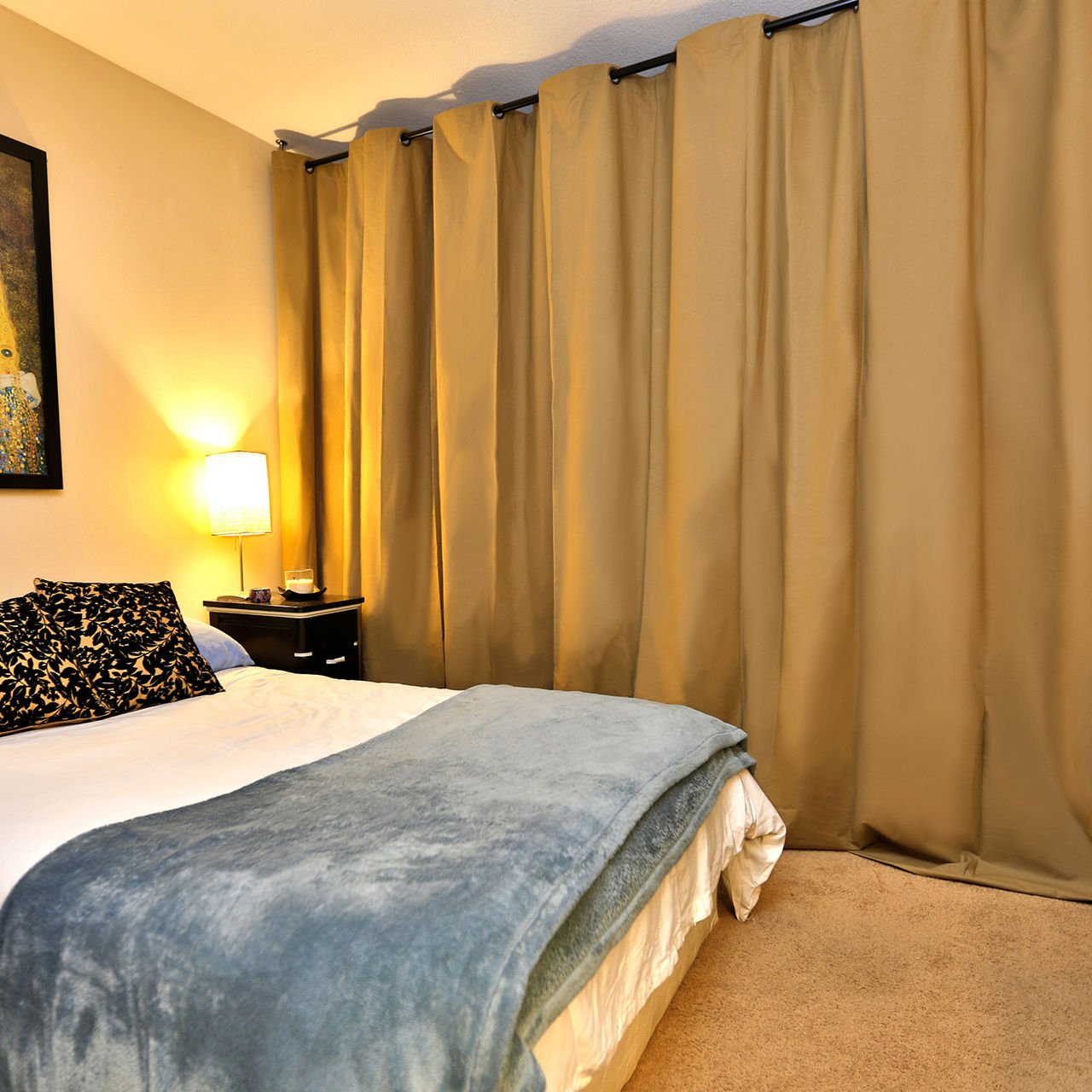 RoomDividersNow Muslin Hanging Room Divider Kit Small A, 8ft Tall X