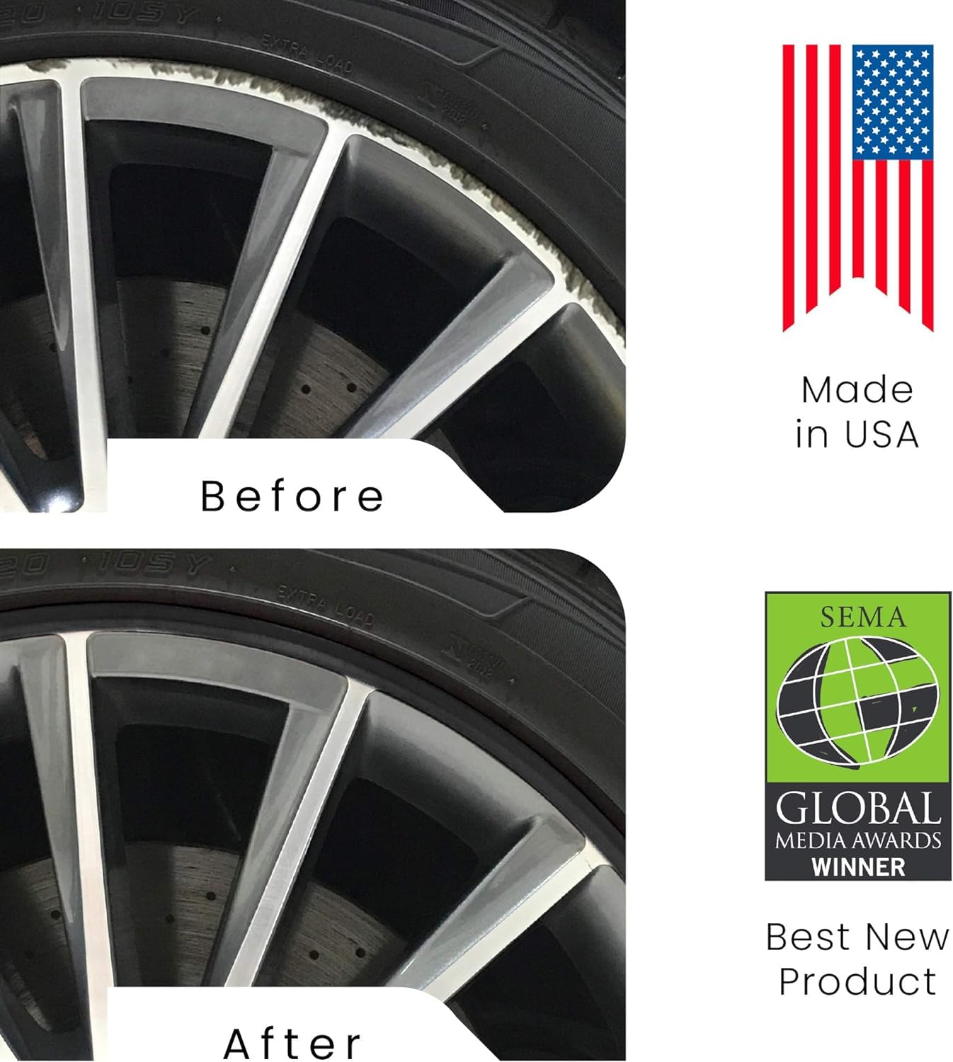 All-Fit Automotive Rim Trim – Durable DIY Car Exterior Accessories for Curb Rash Protection – Fits Up to Four 24” Wheels – Flexible, Durable Wheel Rim Protector (3/8″ width/Black)