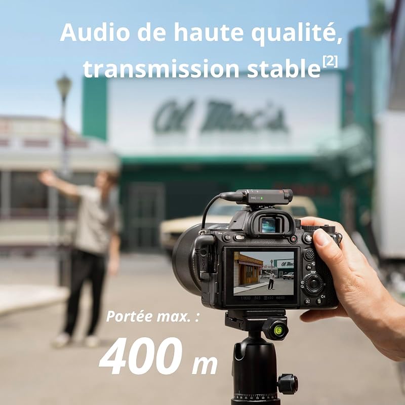 Mic Mini (1 TX + 1 RX), Ultra-léger, Audio de Haute qualité