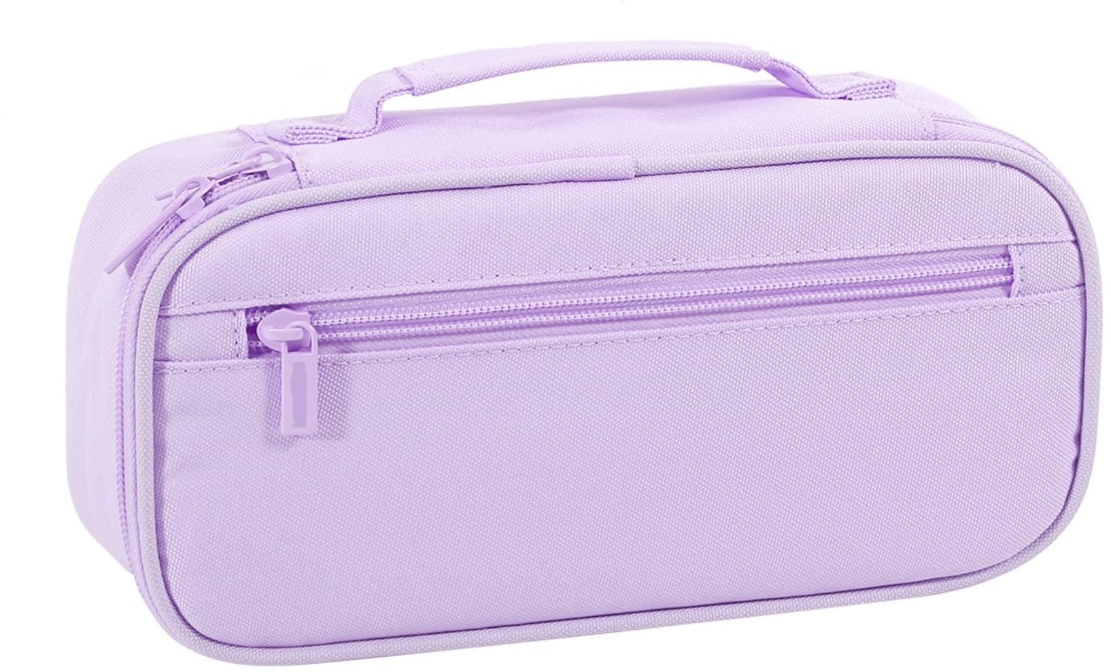Betarami Purple Pencil Case with Handle, Portable Stationery Case, Pencil Pouch, Large Pencil Case for Home, School &Office