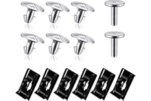 Sumjig 14 PCS Car Engine Lower Cover Pin Inspection Clip Combo Set, Oil Pan Drain Plug Access Cover Fixing Fastening Screws, Replacement OEM Number 90674-TY2-A01 90673-TY2-A01, for Honda (Silver)