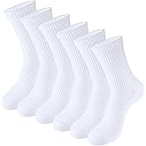 TISOKS Mens Titanium Anti Odor Sweat Resistant Seamless Blister Proof Breathable Cotton Compression Crew Hiking/Dress Socks