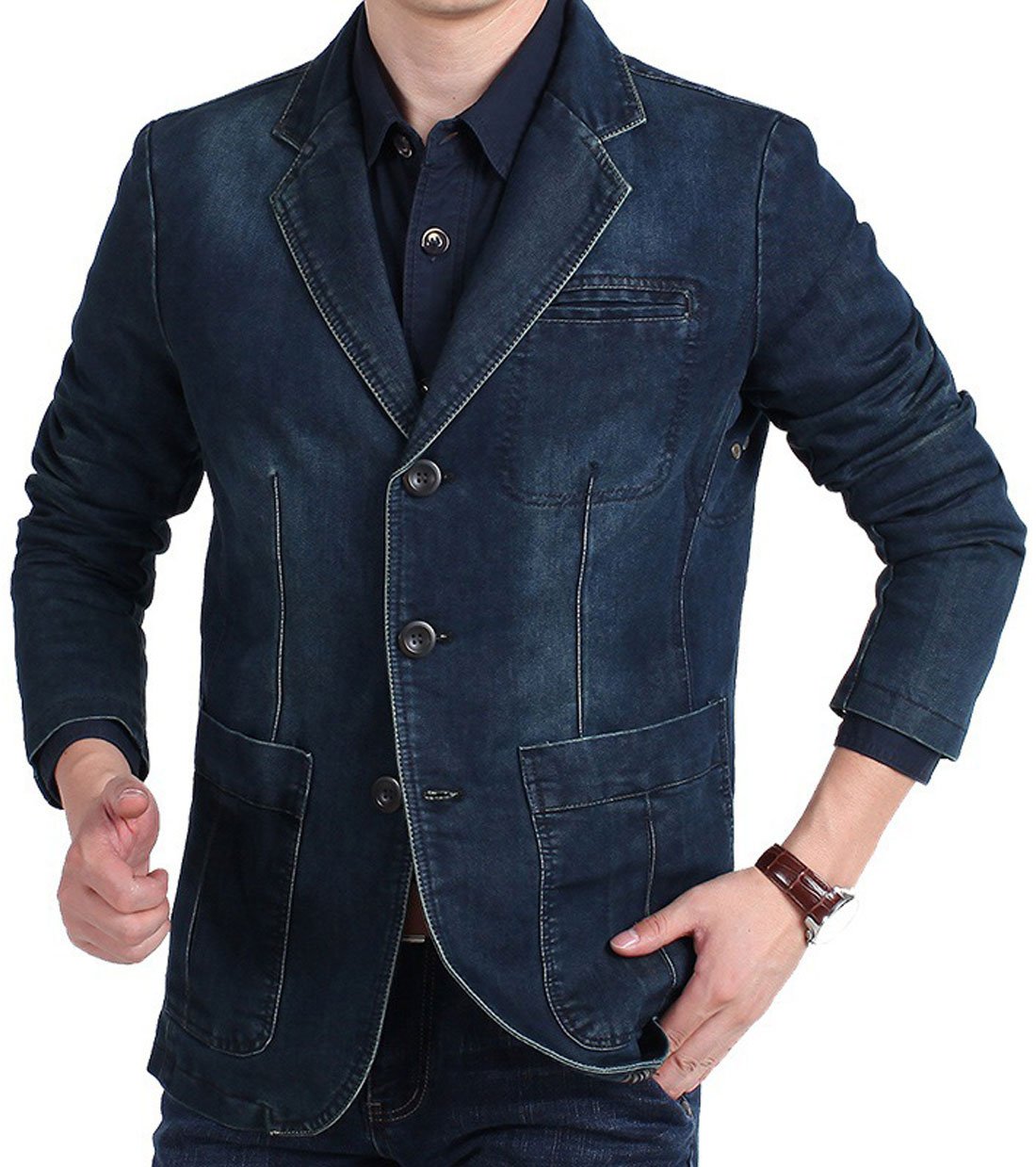 3 button blazer with jeans