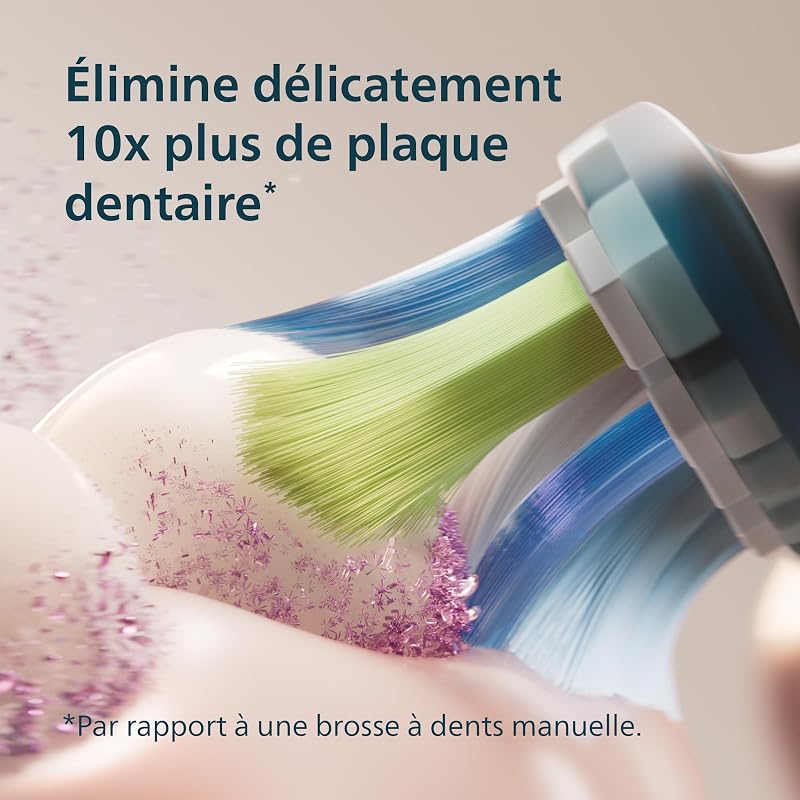 Sonicare DiamondClean 9000 - Brosse à dents électrique avec application, Édition spéciale, Capteur de pression, Socle de charge, Bleu marine, modèle HX9911/89