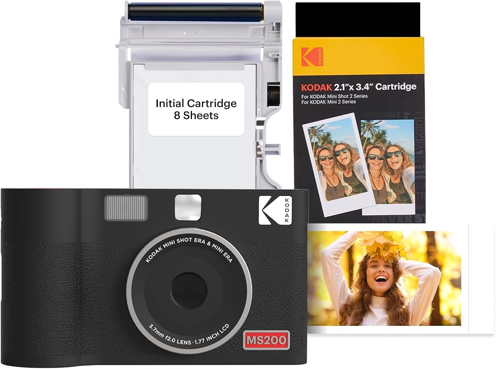 KODAK Mini Shot 2 Era 2x3 Instant Camera Printer 38 Sheets Bluetooth