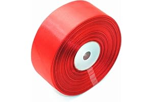 SWTOOL 1.5" Single Face Satin Ribbon 50 Yards Roll for Wedding Details, Sewing Projects, Gift Wrapping, Invitation Embellishments and Crafting Projects Etc (Red)