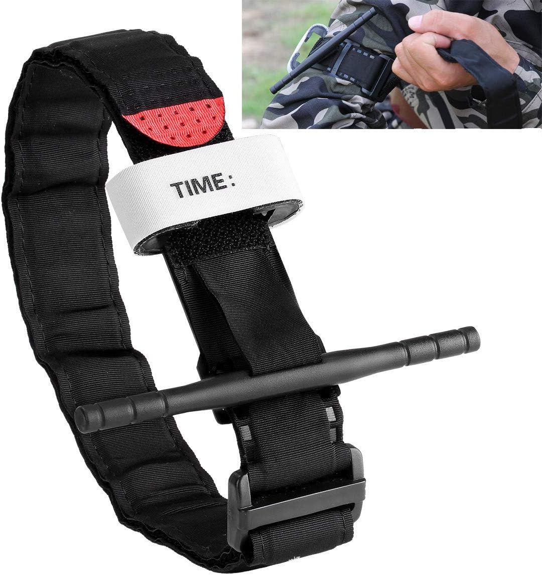 Portable Tourniquet, Emergency Outdoor Tourniquet First Aid Quick Slow Release Buckle Tactical Swat Life Saving Hemorrhage Control (Size : 1PC) - - 