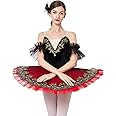 Girl's White Swan Lake Ballet Costume Puffy Skirt Ballet Tutu Dress for Women