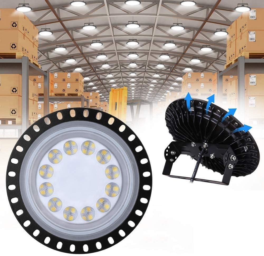 LED UFO High Bay Light Industrial lamp 50W, WZTO 5000LM 6000-6500K SMD 2835 LED Warehouse Lighting with Cold White Beam Angle 120 ° for Ceiling Lights, Hall Lighting, Workshop Lighting