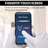 Sibba 3 Pairs Medium Touch Screen Moisturizing Gloves White Cotton view 6