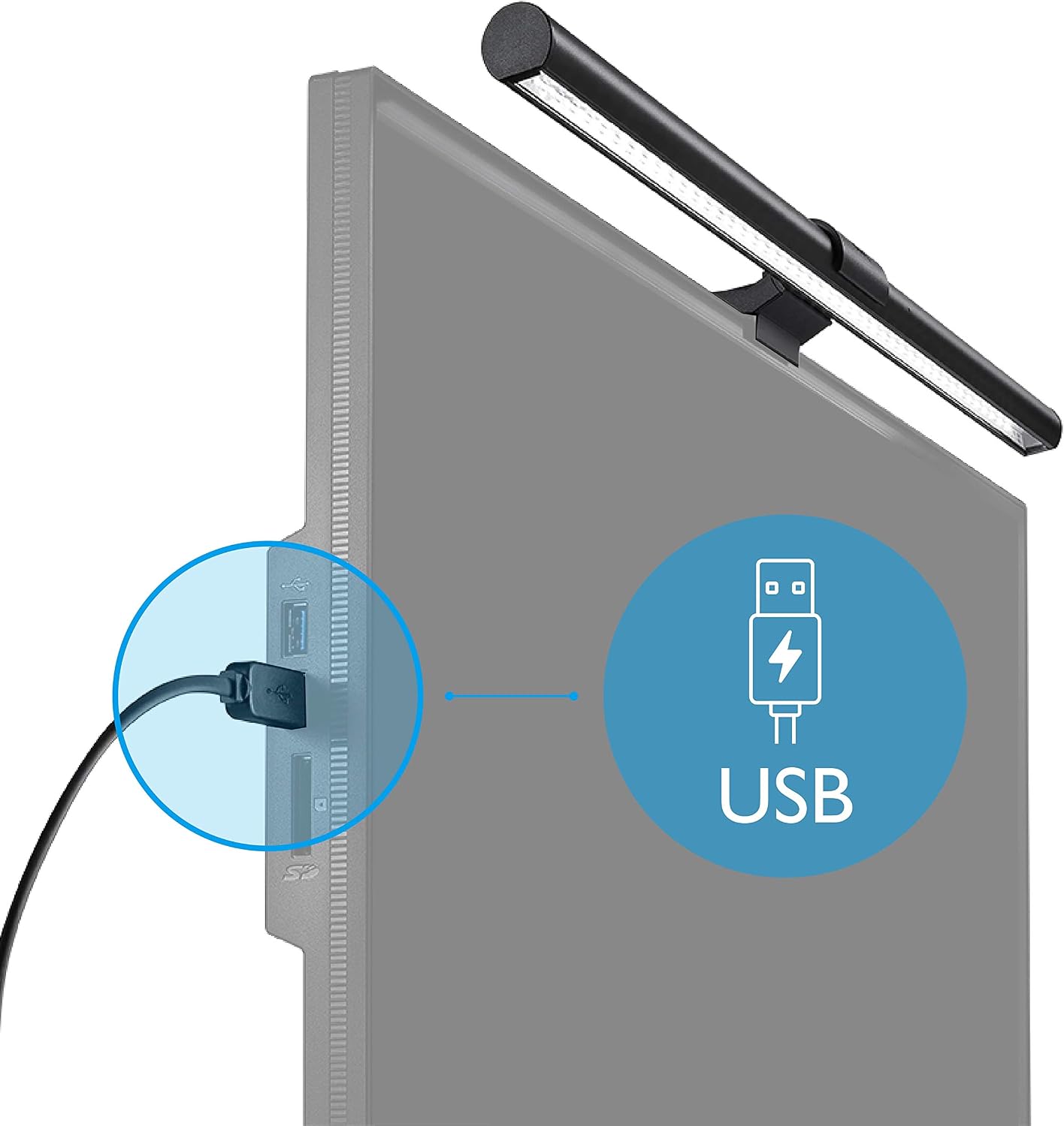 BenQ ScreenBar Monitor Light LED Light Bar with Auto Dimming, Stepless Hue Adjustment and Touch Control - Image 5