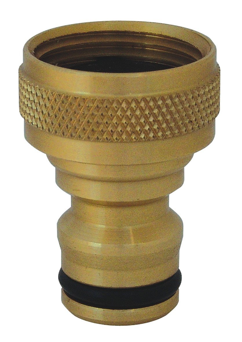 C.K Threaded Female Tap to Hose Pipe Connector 3/4" Brass, Outside Taps to Garden Hosepipe Adapter Attachments, Metal Hosepipe Connectors & Fittings, Outdoor Watering Systems Accessories, G7915 75