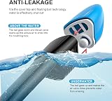 Jsdoin Snorkel Mask Full Face 180° View Anti-Fog Anti-Leak L/XL Black Blue view 5