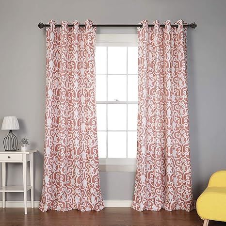 mysky home cortinas con diseno marroqui para sala de estar dormitorio ventana cortinas para granja con ojales 2 paneles 52 0 x 83 9 in