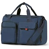 Mixi 17" Underseat Carry-On Luggage Travel Tote, Water-Resistant, Dark Blue | Soft Lightweight Weekender Bag/Airline Approved/33L Capacity/Multi-Pocket/Fits up to 16-inch Laptop/Separate Shoe Compartment