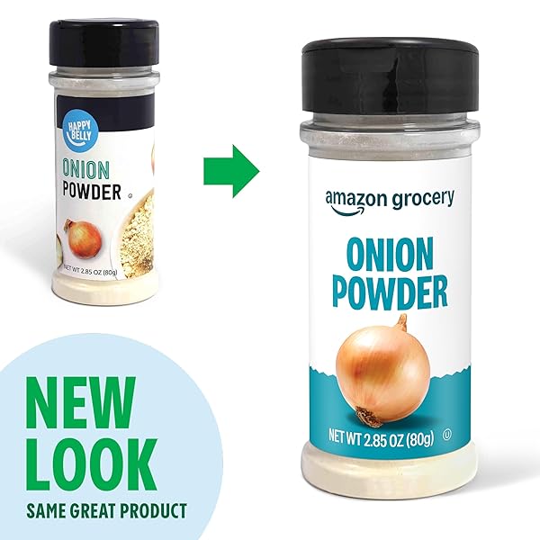 AMAZON GROCERY, ONION POWDER, 2.85 OZ (PREVIOUSLY HAPPY BELLY, PACKAGING MAY VARY)