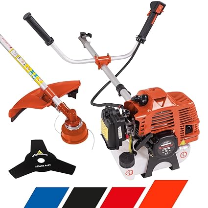 Rotfuchs Motorsense Freischneider Rasentrimmer Rasenmäher 3 PS und 52cm³ TÜV SÜD GS geprüft Orange