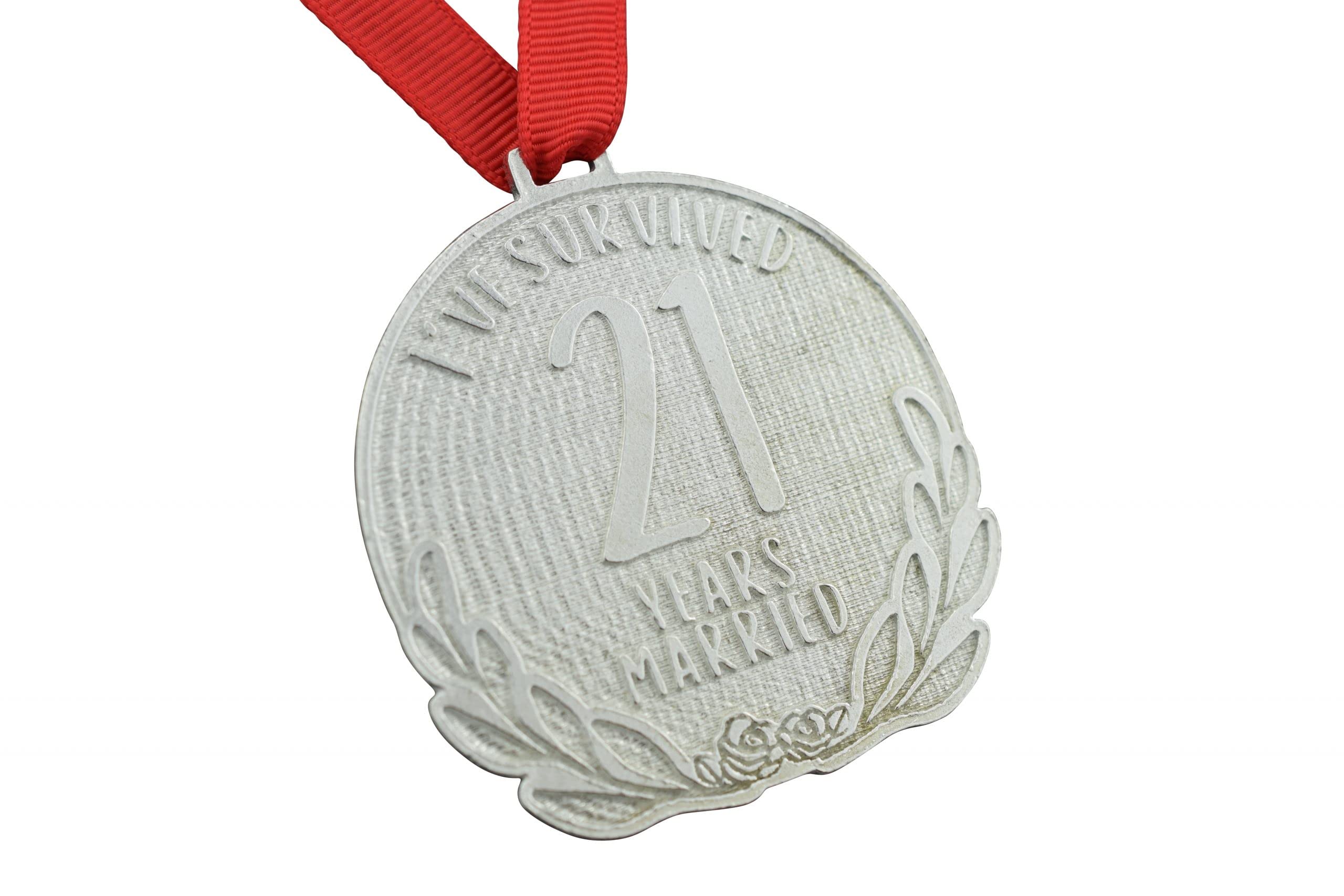 Pirantin 21st Anniversary Medal – I’ve Survived 21 Year Married Medal