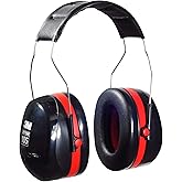 3M Peltor Optime 105 Over-The-Head Earmuffs H10A , Black, Red