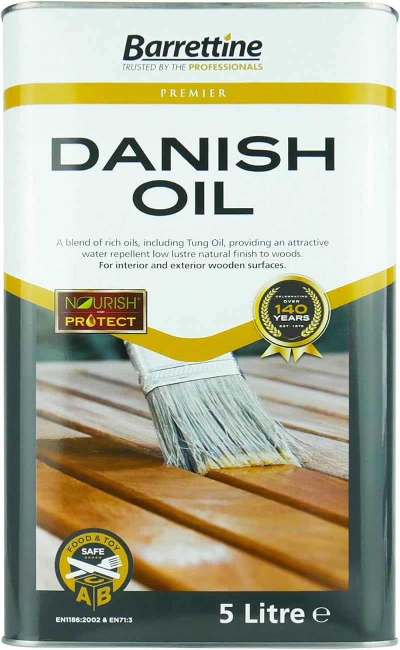 Barrettine Premier Danish Oil 5L Water Repellent Wood Finish