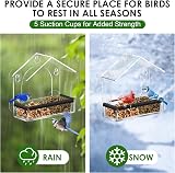 LIANGPIN Clear Window Bird Feeder with 5 Suction Cups for Small Birds view 2