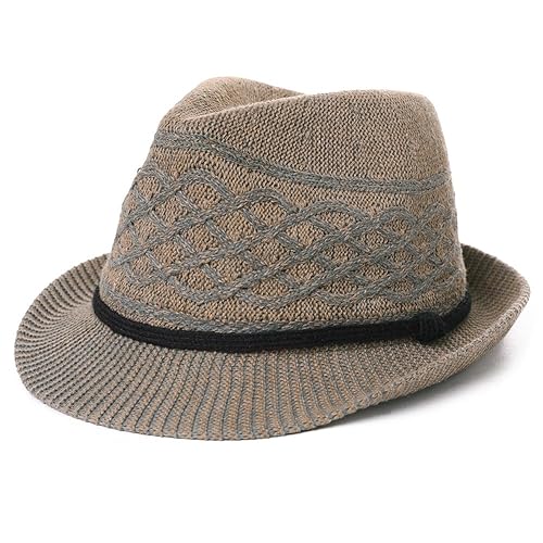 Mens Fedora Foldable Panama Summer Sun Hat Beach Trilby Brim