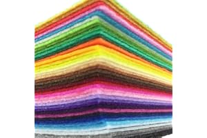 flic-flac 42pcs 12 x 12 inches (30cm*30cm) Felt Fabric Sheet Assorted Color Felt Pack DIY Craft Squares Nonwoven