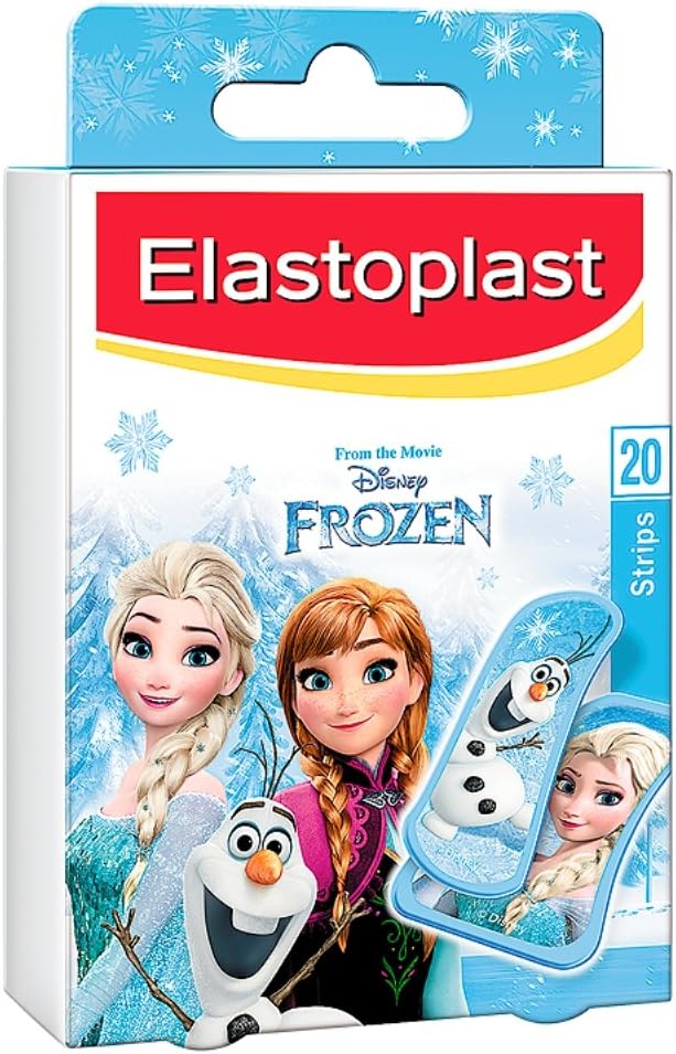 Elastoplast Disney Frozen Plasters, Assorted Sizes (20 Pieces), Coloured