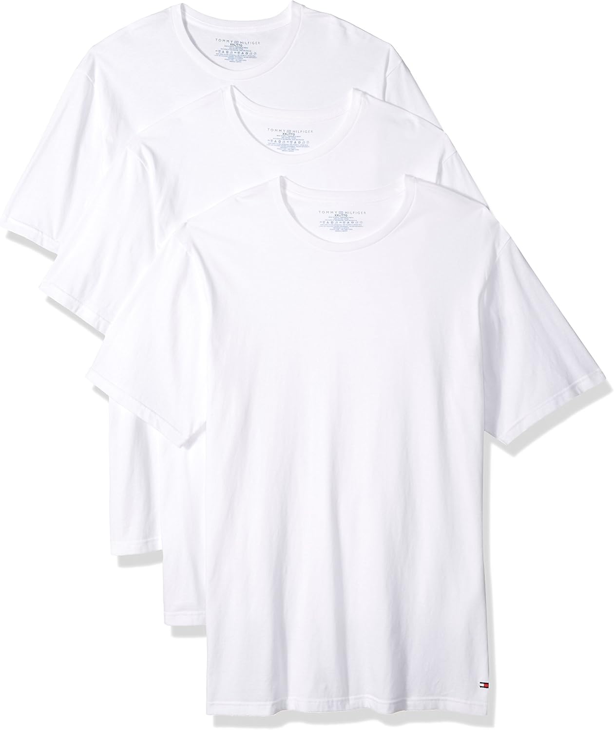Tommy Hilfiger Men's Undershirts Multipack Cotton Classics Slim Fit Crew T-Shirts at  Men’s Clothing store