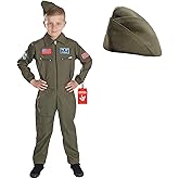 fun shack Fighter Pilot Costume for Boys, Air Force Costume Kids, WW2 Costumes Kids, Boys Fighter Pilot Costumes