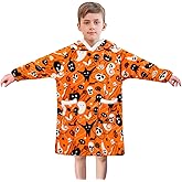 Redair Kids Wearable Blanket Hoodie Boys Girls Comfort Hooded Blanket Sweater with Pocket Cute Birthday Gifts 2-10Y