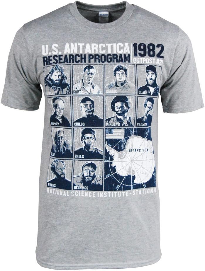 HonchosfxMens Outpost #31 Research Team Horror T Shirt Heather Grey