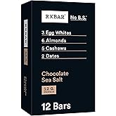 RXBAR Protein Bars, Protein Snack, Snack Bars, Chocolate Sea Salt, 22oz Box (12 Bars)