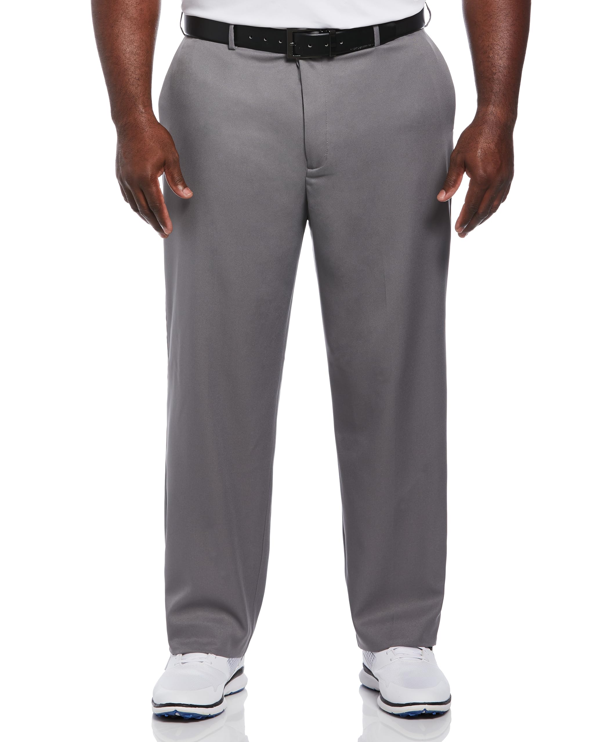 PGA TOUR Men’s Flat Front Golf Pant with Expandable Waistband, Quiet Shade, 32W x 32L