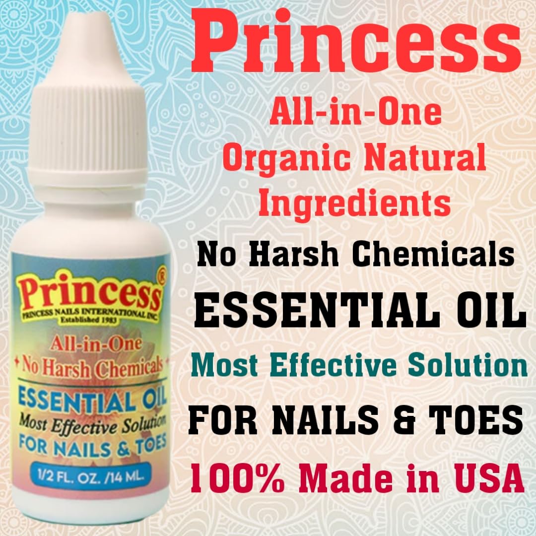 Princess Essential Oil Nail Fungus Treatment /100% Made in USA/Organic Natural Ingredients/Healthy Renewal/Restore Weak & Discolored/Moisturize Cuticles 1/2 FL.OZ 14 ML - Image 9