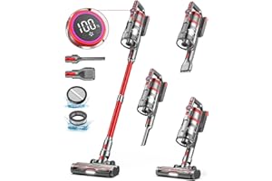 dsorupa Cordless Vacuum Cleaner, 45KPA/550W Stick Vacuum with LED Screen, Max 70mins Runtime, Dual Handle Wireless Vacuum Cleaners for Home, Anti-Tangle Vacuum Cordless for Carpet/Hardwood/Pet Hair