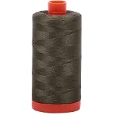 Aurifil A1050-2905 Solid 50wt 1422yds Army Green Mako Cotton Thread