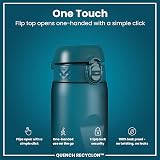 Ion8 1 Litre Water Bottle Quench Recyclon Leak Proof Flip Lid 32 oz Deep Teal view 3