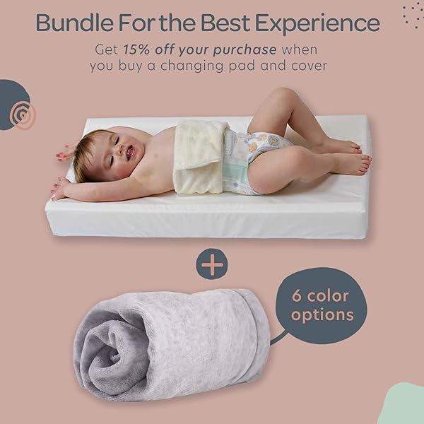 POOPOOSE BABY CHANGING PAD WITH SECURE STRAP 32″ X 16″, CHANGING DIAPER MAT FOR TABLE DRESSER CHANGE STATION SOFT, WHITE