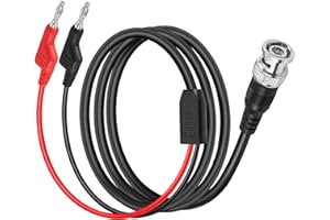 BNC Test Leads YACSEJAO 4.2FT/1.3M BNC to 4mm Banana Plug Oscilloscope Probes Probe Oscilloscope Test BNC to Dual Stacking Te