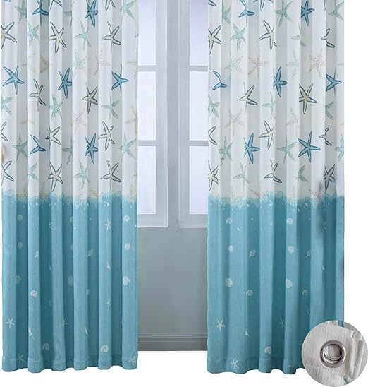 Amazon Com Broshan Print Cotton Linen Room Curtains Modern